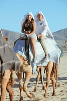 Pareja en Camello Los mejores tours en Los Cabos Camellos